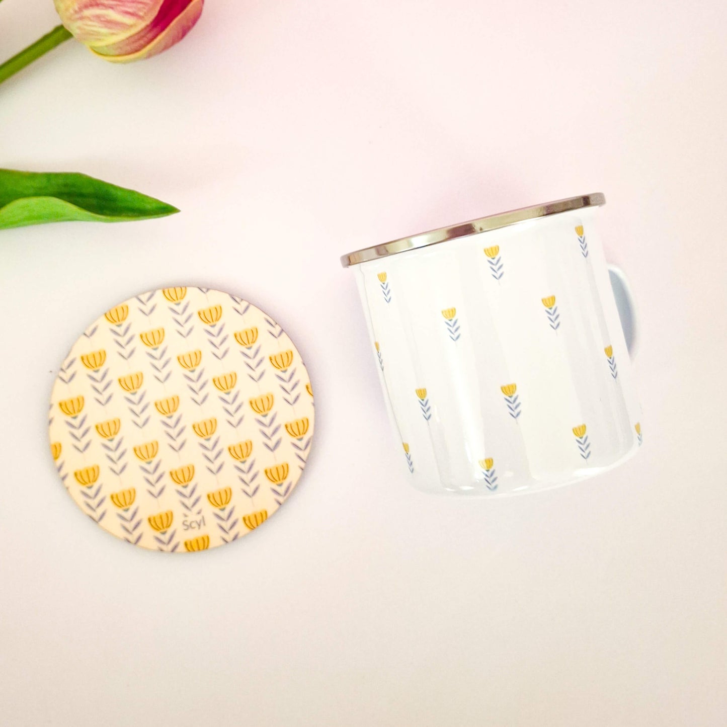 Shiny Flower - Enamel Mug
