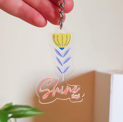 Shiny Flower Keychain