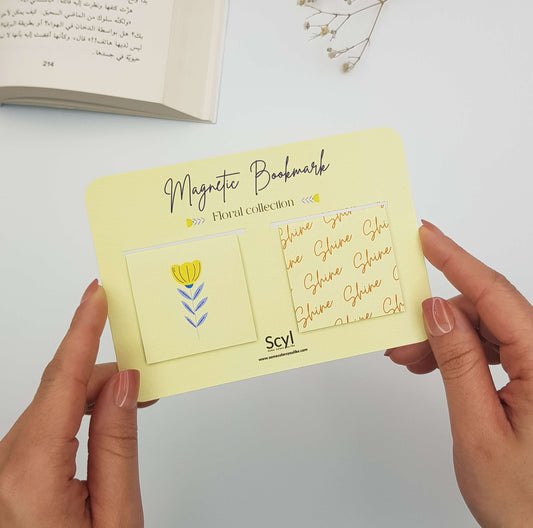 Shiny Flower Magnetic Bookmark