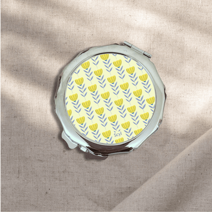 Shiny Flower Pattern Mirror