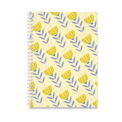 Shiny Flower Pattern University Notebook A4