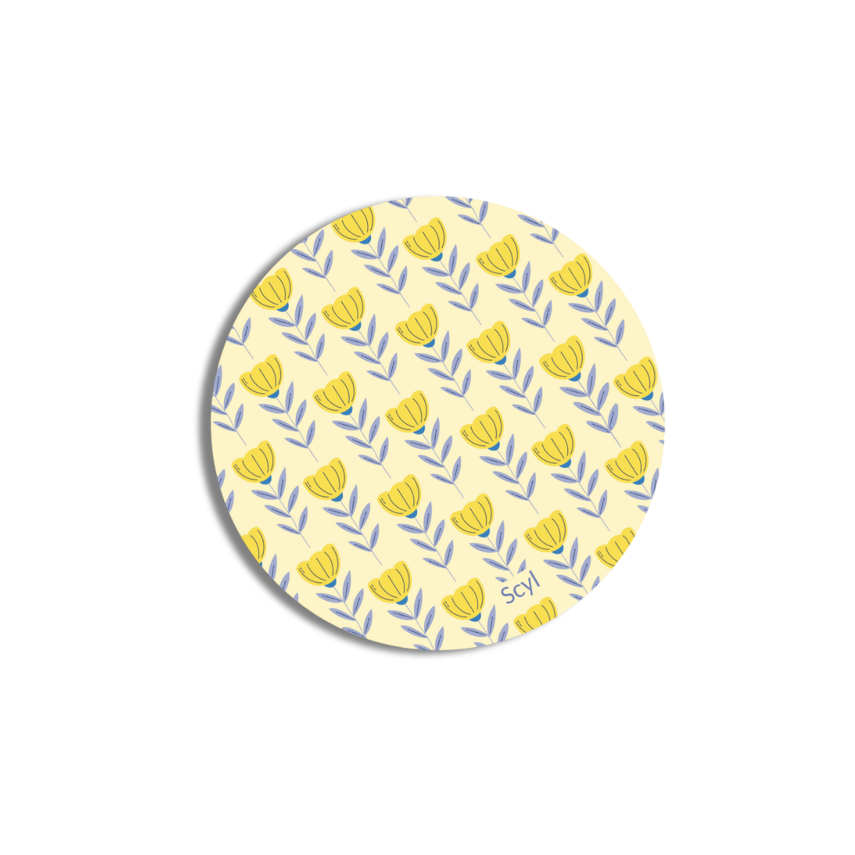 Shiny Flower Round Coaster