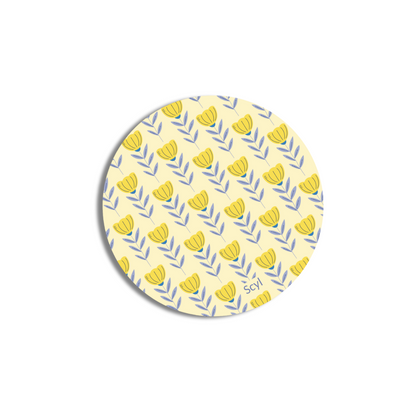 Shiny Flower Round Coaster