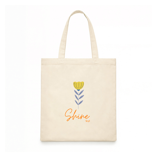 Shiny Flower Tote Bag