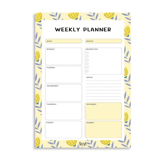 Shiny Flower Weekly Planner