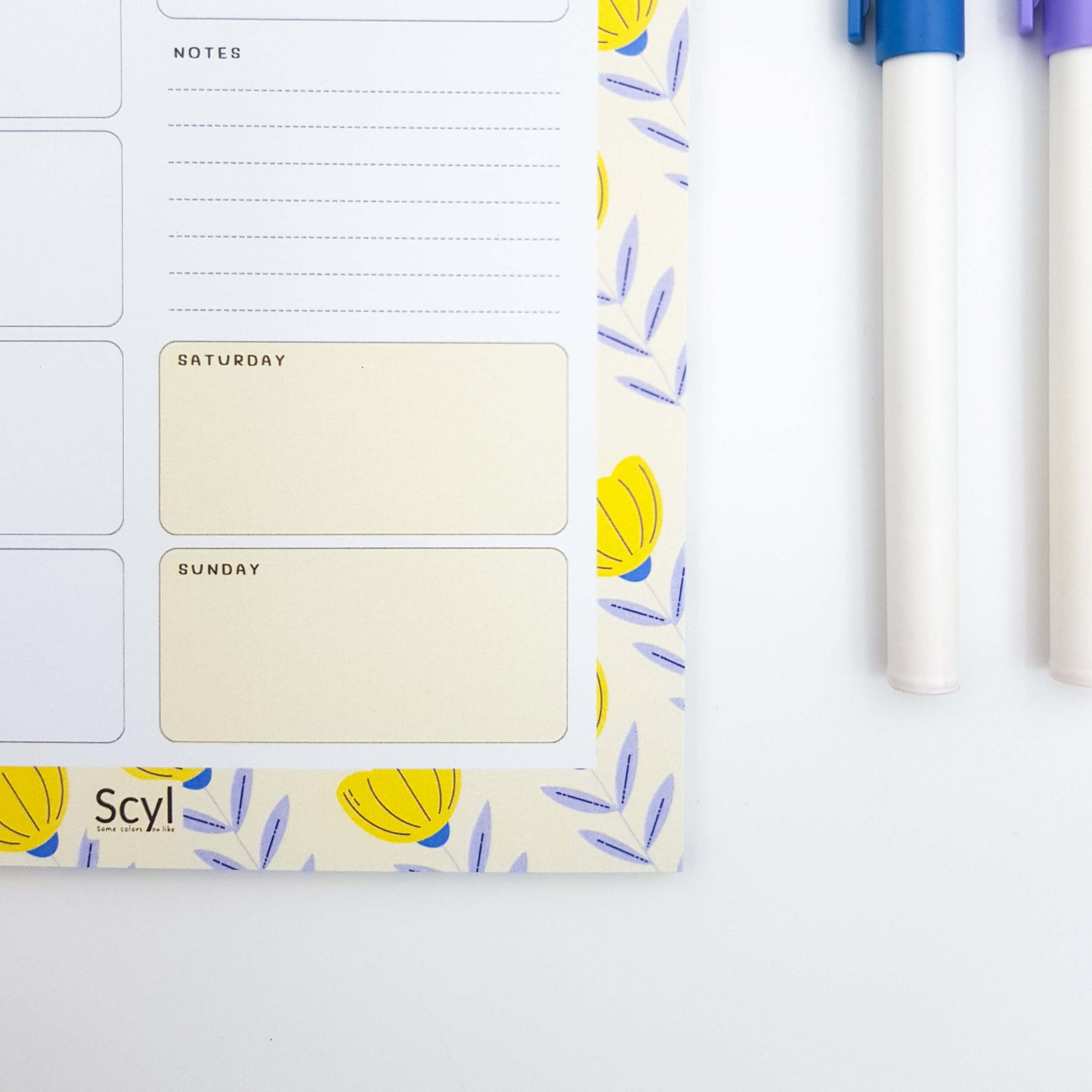 Shiny Flower Weekly Planner
