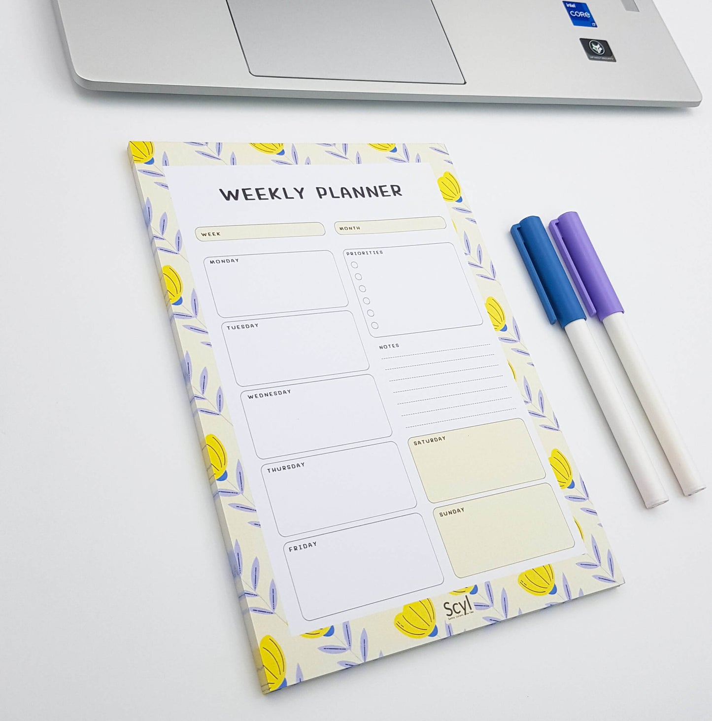 Shiny Flower Weekly Planner