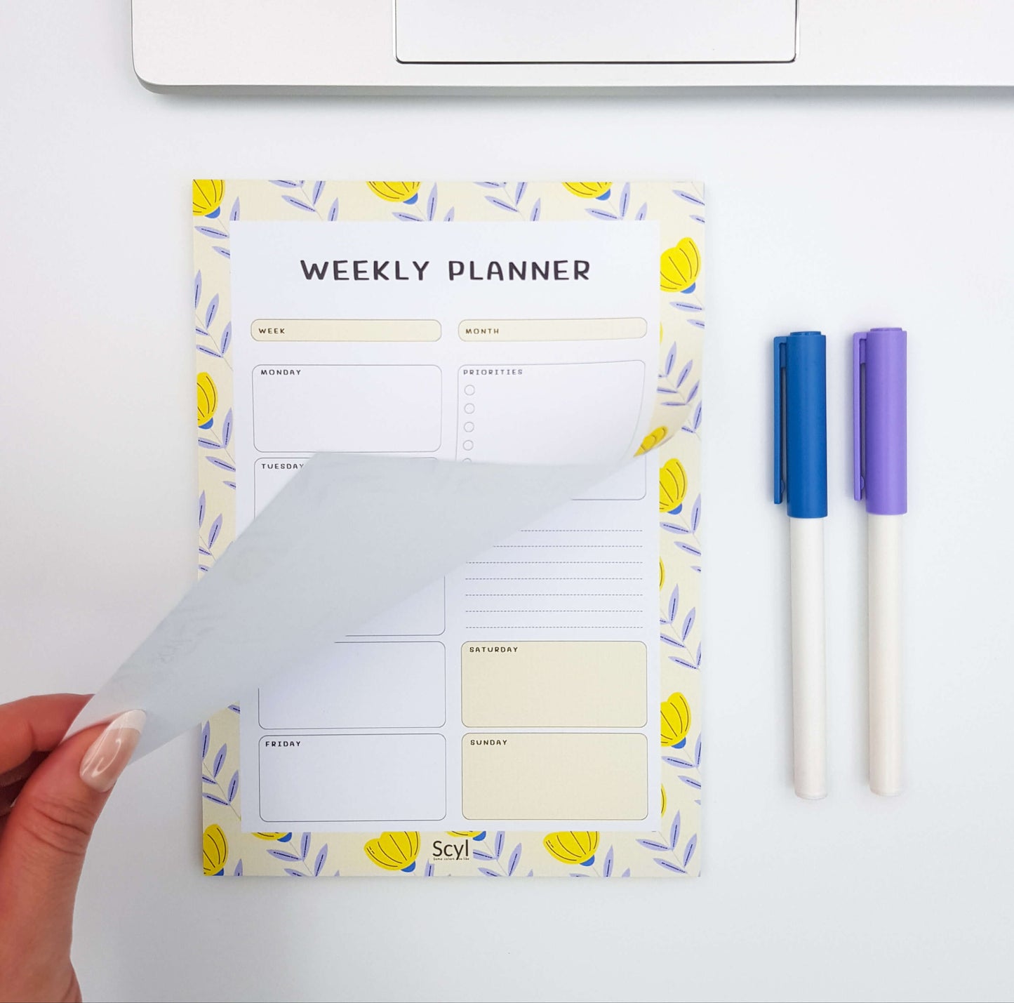 Shiny Flower Weekly Planner