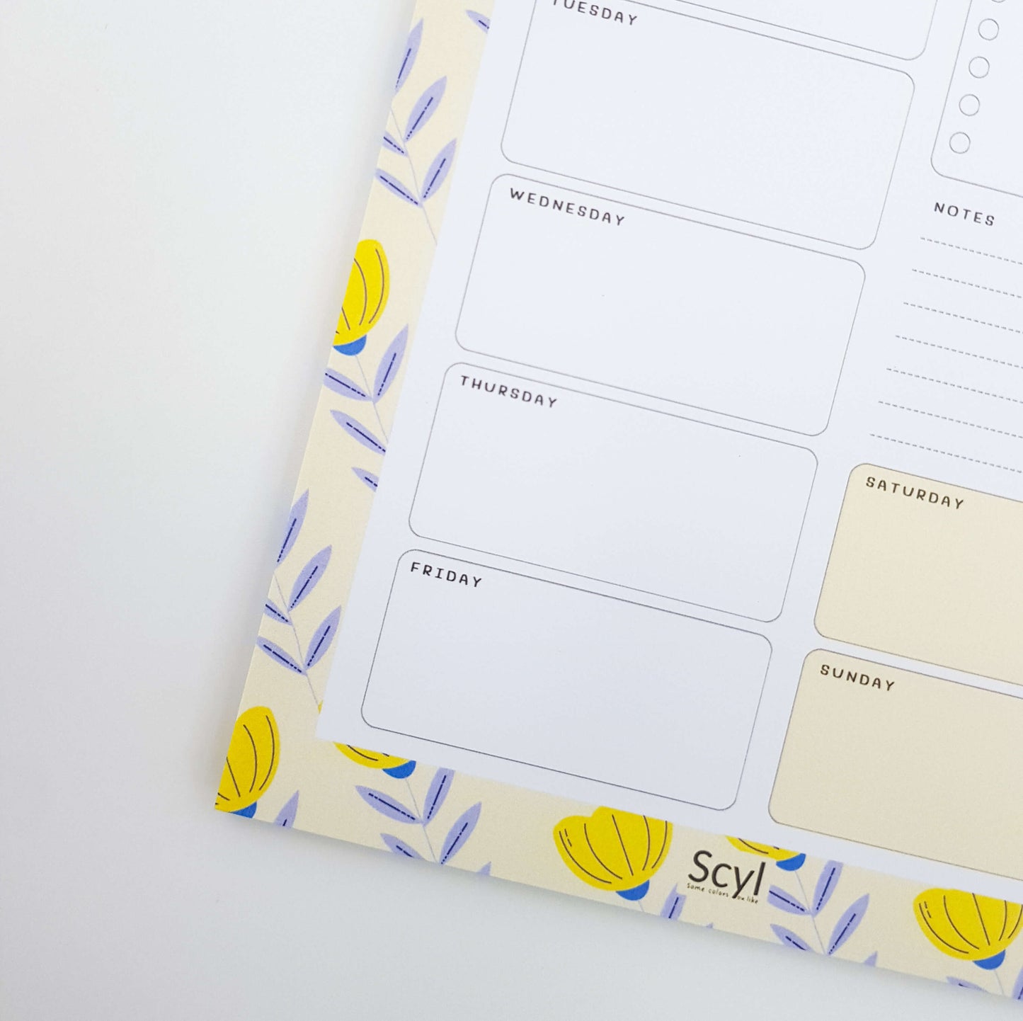 Shiny Flower Weekly Planner