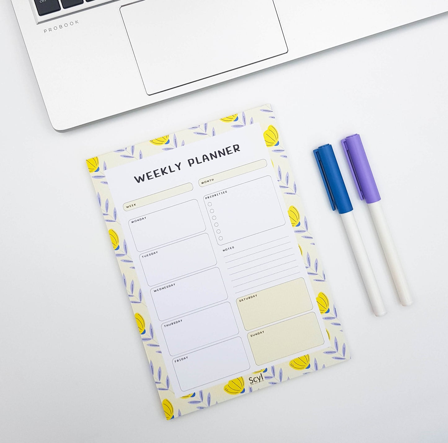Shiny Flower Weekly Planner