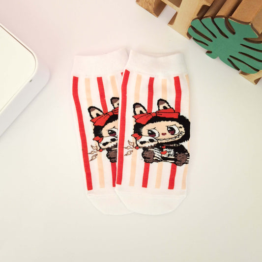 Striped Labubu Socks - Size 36-41