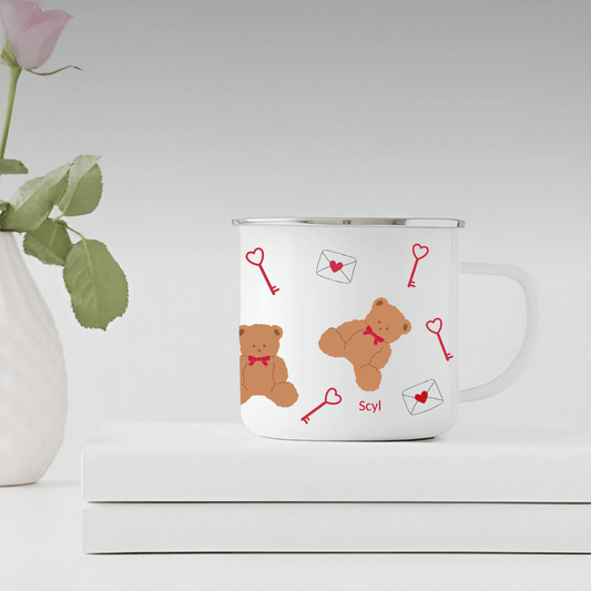 Teddy Love - Enamel Mug