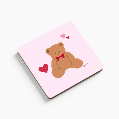 Teddy Bear Square Coaster