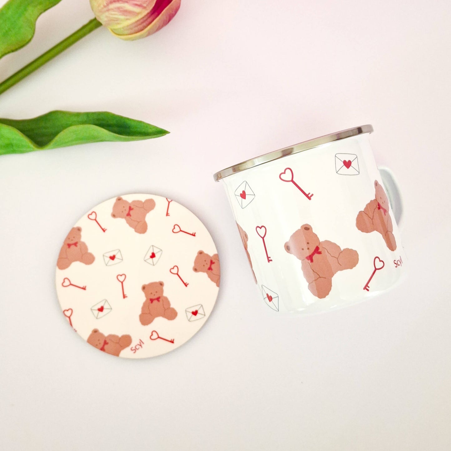 Teddy Love - Enamel Mug