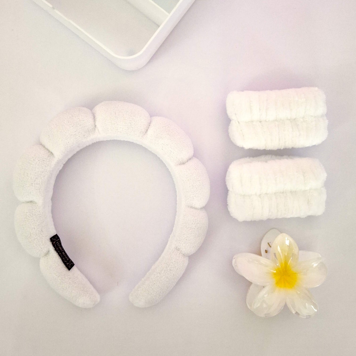White Head Band Set