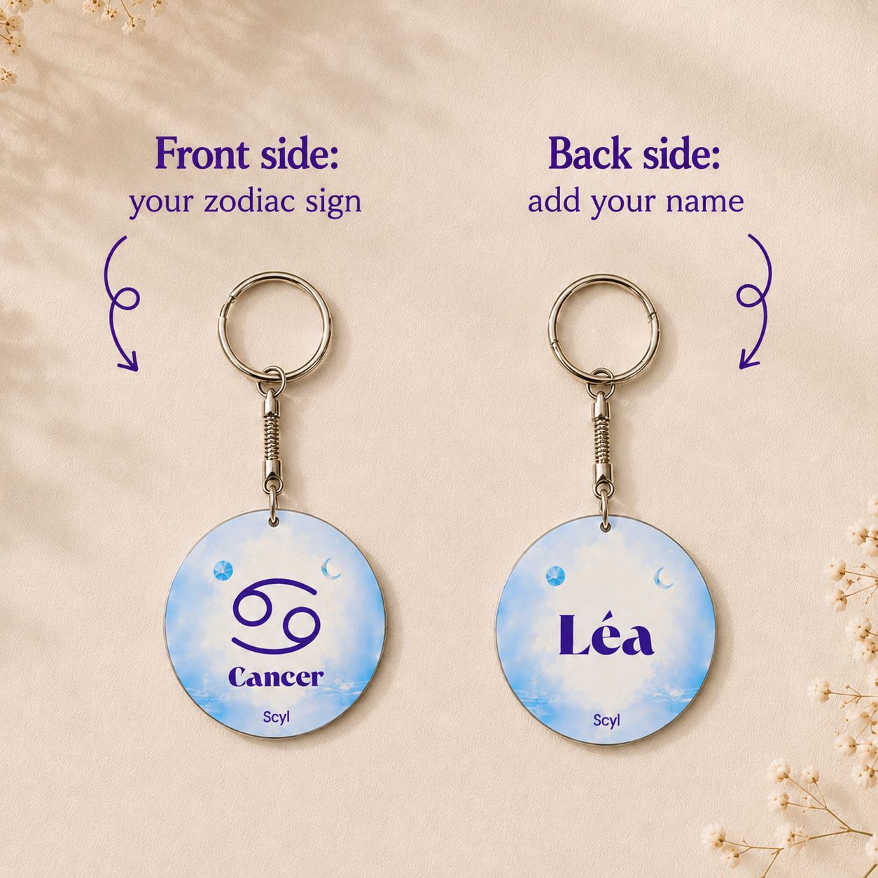 Customized Zodiac Keychain
